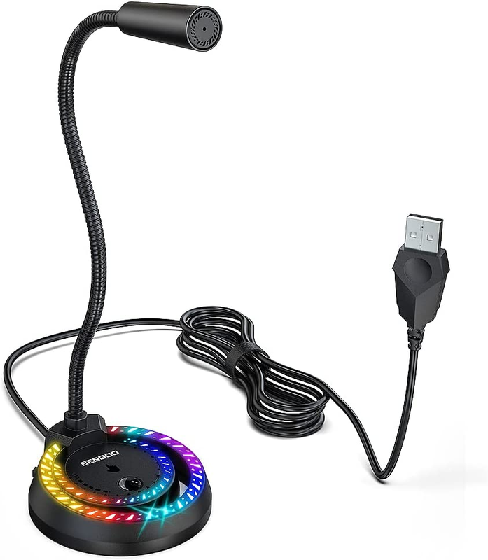 USB Microphone for Computer, BENGOO GM-01 PC Microphone, Mute & Volume Control