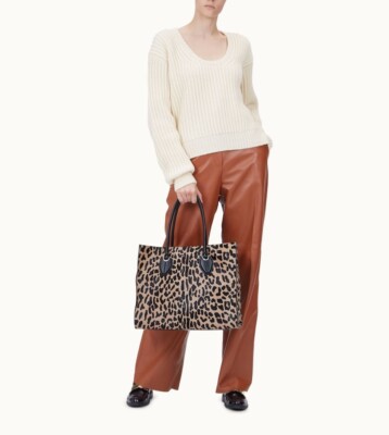 Tod's Medium  Bag Shopping Leather Leopard