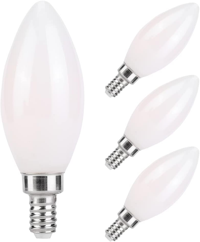 40 Watt Equivalent 4w E12 Candelabra Bulb 2700k 4 Pcs