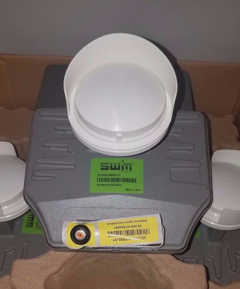 DirecTV SWM 4K SL3 LNB REVERSEBAND, Power & Splitter Green Slimline Satellite SW