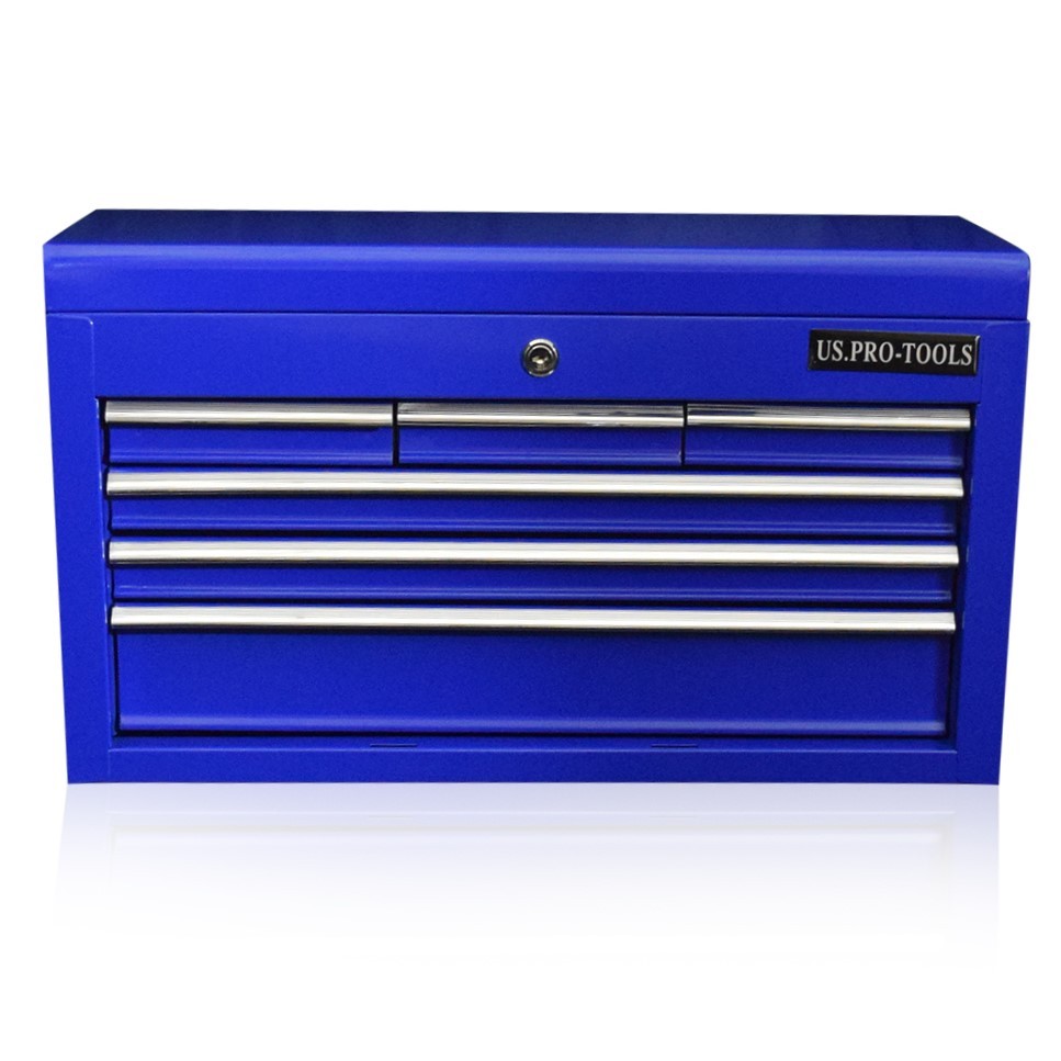 162 US PRO TOOLS BLUE MECHANICS 6 DRAWER TOOL STORAGE CHEST BOX