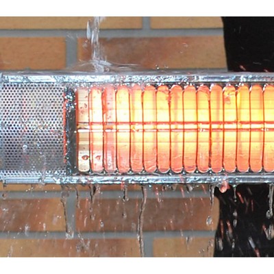 Aura MW Series Electric 37-Inch Patio Heater - 3000 Watts - 208/240V - Stainless