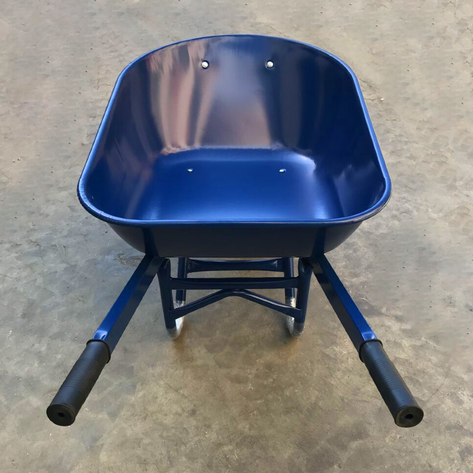 100L Extra Heavy Duty Builders Wheelbarrow Wide Pump Up Tyre Steel