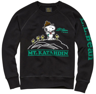 NWT LL Bean x Peanuts x Todd Snyder Snoopy Black Crewneck Sweatshirt Mens Small