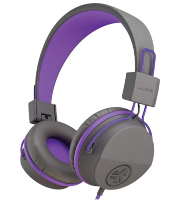 JLab JBuddies Studio On-Ear Folding Kids' Headphones - gray and purple