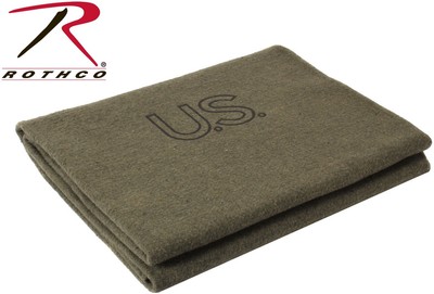 2lb Wool Blanket Gray Warm Army Style Military Emergency Survival Camping Park