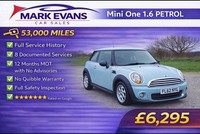 2012 MINI Hatch 1.6 One 3dr HATCHBACK Petrol Manual