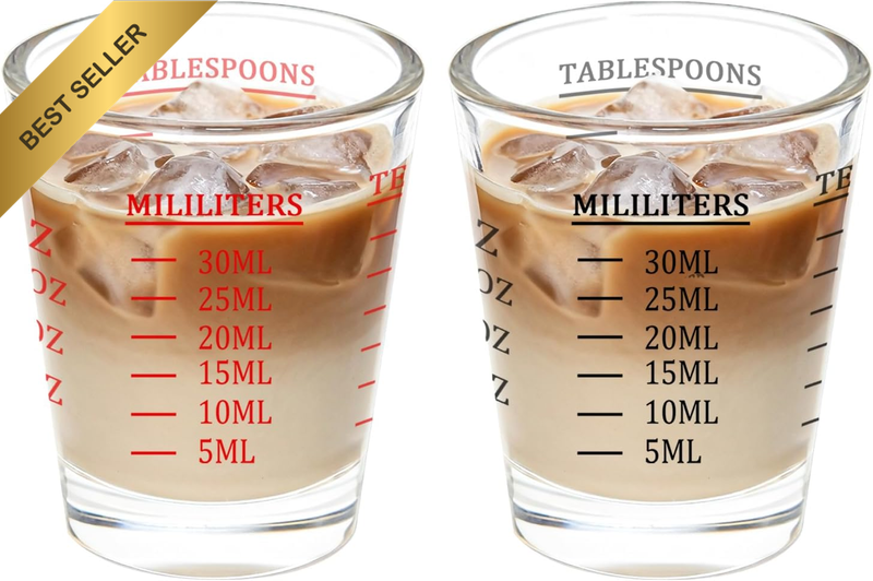 Shot Glasses Measuring Cup Espresso Shot Glass Liquid Heavy Glass Wine Glass 2 P