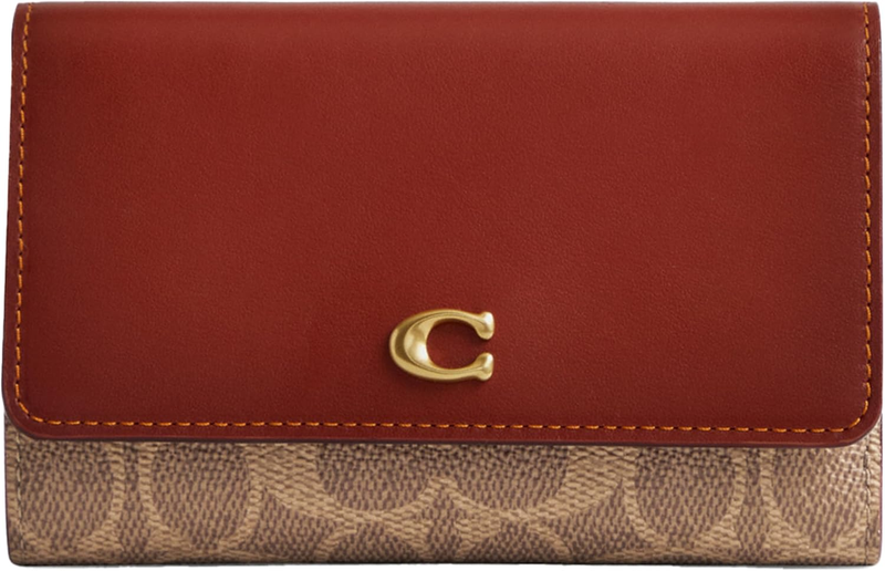 COACH Coated Canvas Signature Essential Medium Flap Wallet