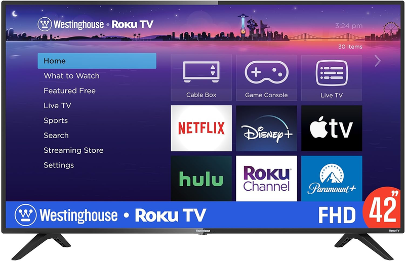 Westinghouse Roku - 42 Inch Smart TV 1080P LED Full HD TV with Wi-Fi Flat Screen