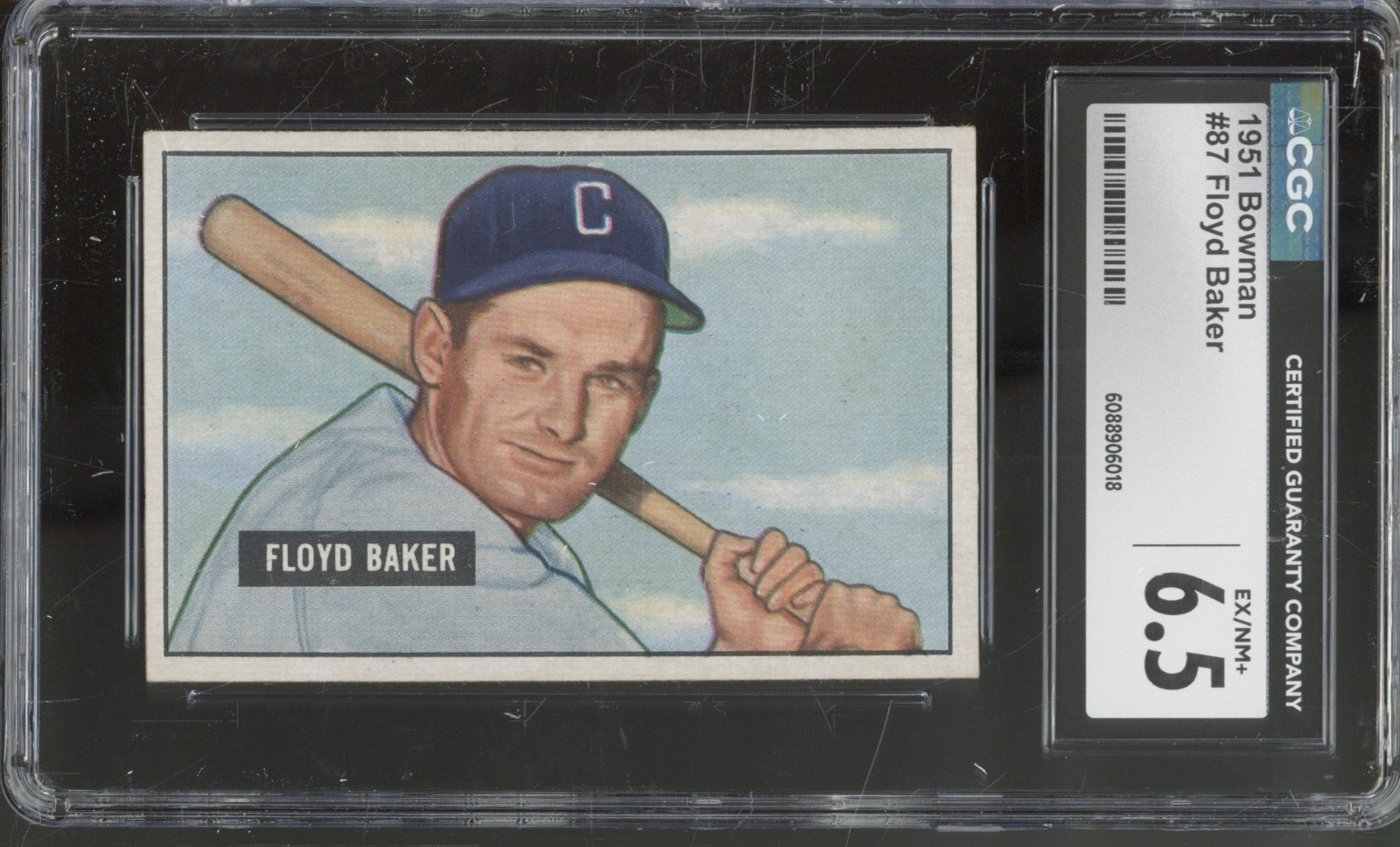 1951 Bowman Baseball Set-Break #87 Floyd Baker EX-NM+ CGC 6.5