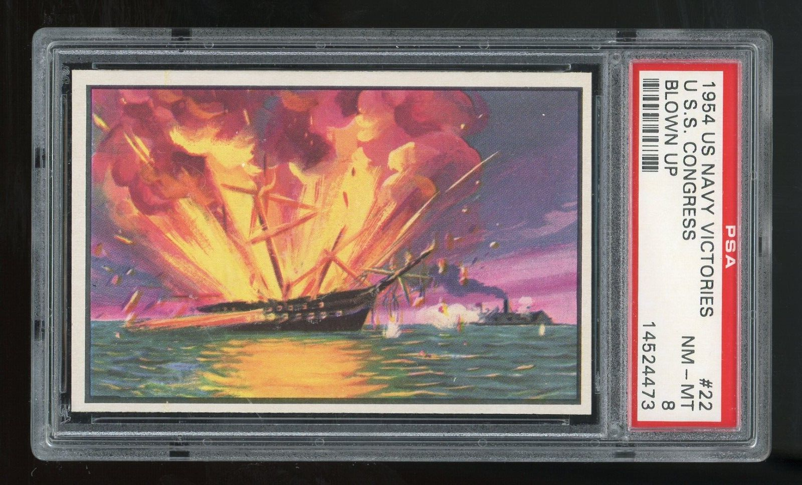 スマッシュフェニックス 1954 U.S. Navy Victories #22 U.S.S. Congress Blown Up PSA 8 NM-MT