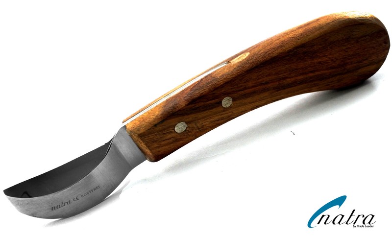 Hufmesser Rinnmesser Huf Pferd Klauenmesser Rinnen Schlaufen Holzgriff Natra