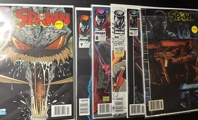 SPAWN NEWSSTAND LOT! 6 NEWSTANDS: 4, 7, 8, 10, 18, 65. VF-NM Image Comics