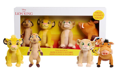 Disney The Lion King Plush Collector Set 7'' Simba Timon Pumbaa & Nala New in Box