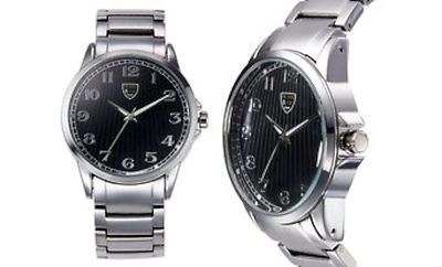 NEW Picard & Cie 9411 Men's Altis Collection Black Textured Dial Classy Watch