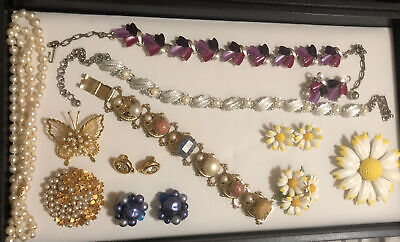 Vintage Costume Estate Jewelry Lot Signed Unsigned BSK Monet Judy Lee
