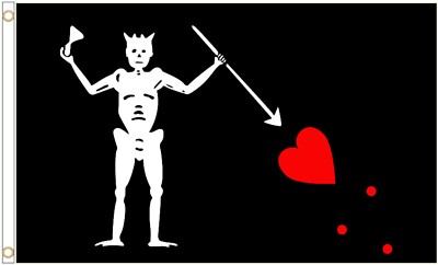 Pirate Blackbeard Edward Teach Polyester 5'x3' Flag - LAST FEW