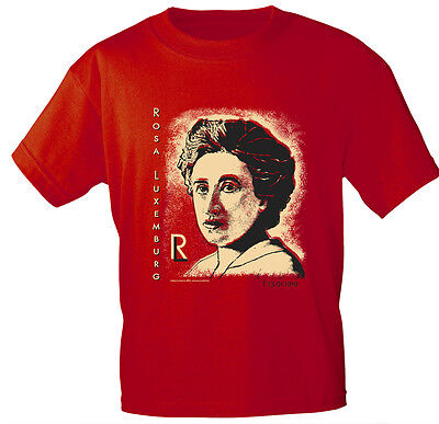 T-Shirt Motiv Rosa Luxemburg unisex, versch Größen und Farben