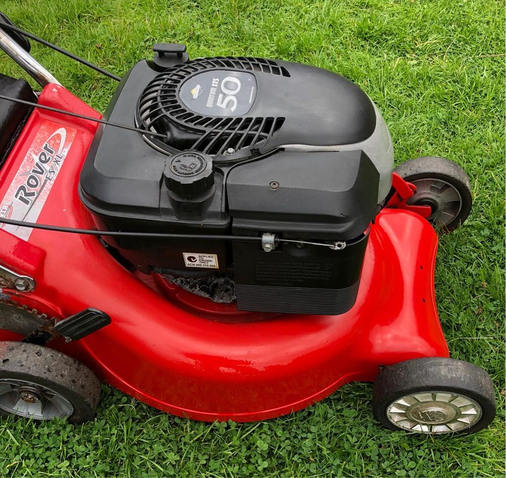 Rover petrol lawnmower serviced ready to go Briggs 5hp engine cast alloy  deck mower any test welcome
