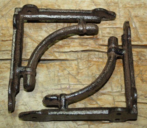 4 Cast Iron Antique Style CABLE Brackets, Garden Braces Shelf Bracket Industrial
