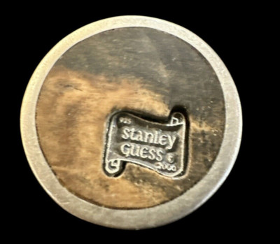 Rare Find ~Stanley Guess~  Sivler 9.25 w/Wood Inlay-3/4'' Button 10G