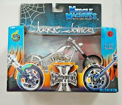 MUSCLE MACHINES 1/18 JESSE JAMES WEST COAST CHOPPERS CFL RIGID 71121 F/S