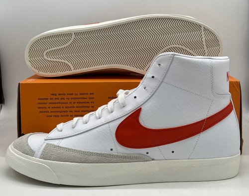 Мужские кроссовки Nike Blazer Mid 77 Vintage White Crimson (BQ6806-110), размер 15