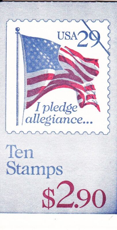 U.S. Booklet Of 10  Scott#Bk195 1992 29ct Flag & Pledge Mint P#1111