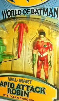 BATMAN world of RAPID ATTACK ROBIN Walmart wal mart claw shooter dc universe moc
