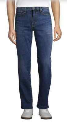 NEW Lands End Men's Relaxed Fit 5-Pocket Denim Jeans #501601 Med Wash 34x30 (J2)
