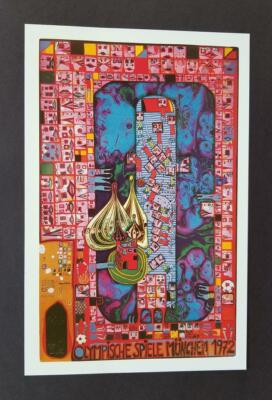 Friedensreich Hundertwasser ''Olympic Games Munich II'' Mounted offset Litho 1986