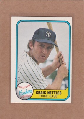 1981 FLEER BASEBALL GRAIG NETTLES #87 YANKEES NM CORRECT *E983