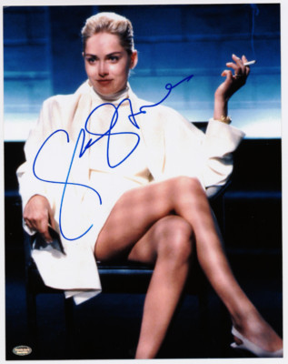 Sharon Stone Basic Instinct Autographed Signed 11x14 Photo Schwartz 22506