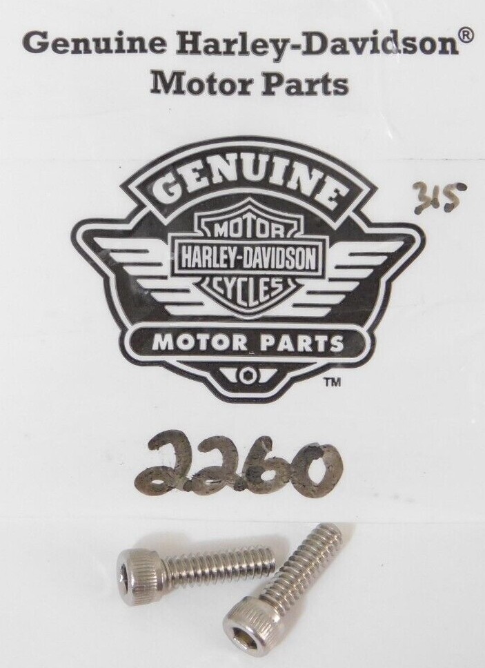 2 NOS Genuine Harley Davidson 6-32 x 1/2