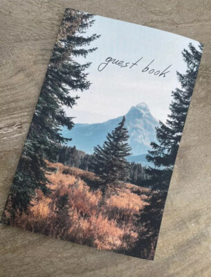 Into The Woods - Rustic Mountain Cabin, Vacation Rental Guest Book, Visitor Log