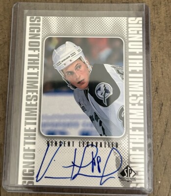 1998-99 SP Sign of the Times Vincent Lecavalier RC Auto Lightning Autograph Card