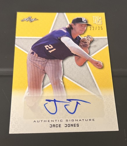 JACE JONES 2020 Leaf Perfect Game Gold AUTO #22/25 Rookie FGCU | eBay