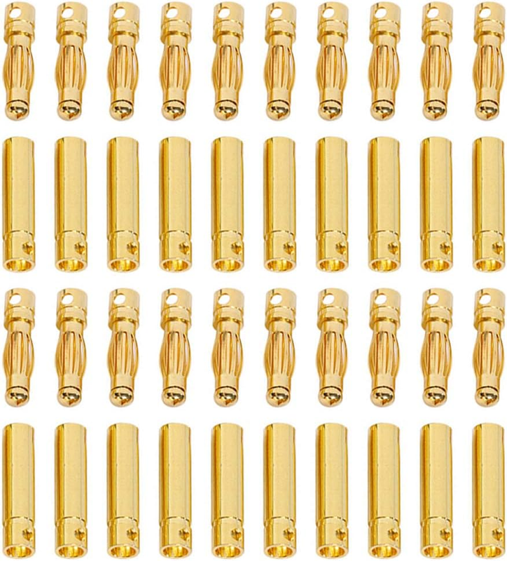20 Pairs 4.0Mm 4Mm Banana Bullet Connector Plug Male Female fo...