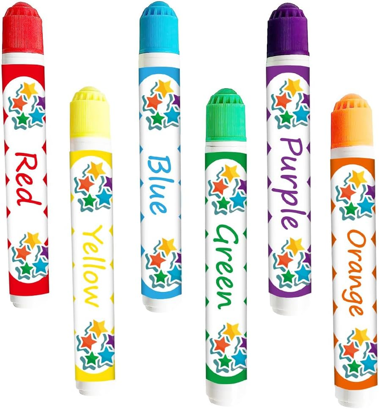Dot Markers for Kids, 6 Colors, 100Ml, Non-Toxic, Acid-Free, Washable, Comfortab