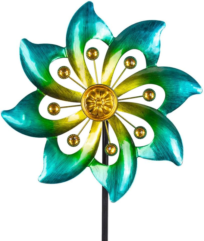 Wind Spinner Metal Pinwheels Kinetic Outdoor Spinners Yard Garden Art Lawn Decor