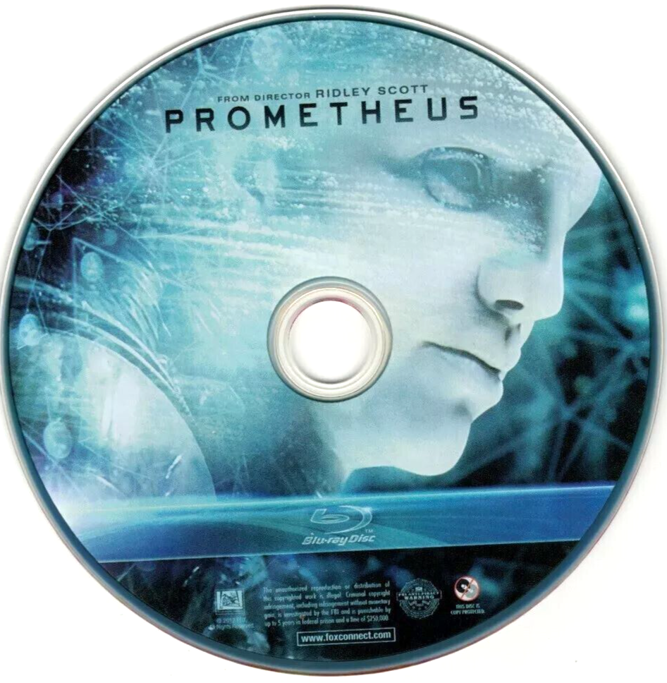 Prometheus (Blu-ray) DISC ONLY NO CASE NO COVER ART NEW UNUSED CONDITION