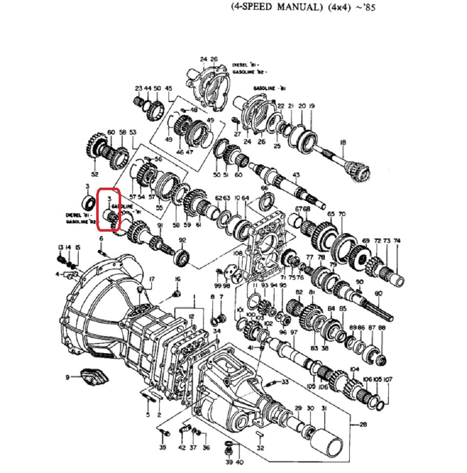 GENUINE ISUZU 8-94205-099-0 Front Counter Shaft Needle