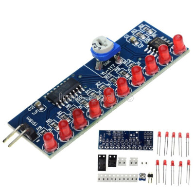 NE555 CD4017 Chaser Flowing Water Red Light LED DIY Kit Soldering Practice Kits