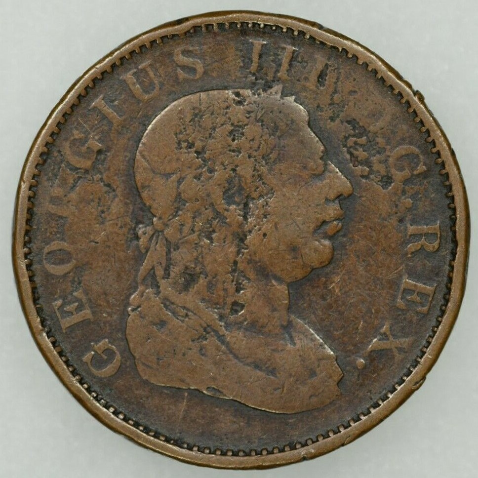 1813 Essequibo & Demerary Stiver King George III Great Britain KM#10 Circulated