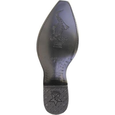 Pre-owned Los Altos Boots Los Altos Gray Caiman Crocodile Belly Snip Toe Western Cowboy Boot D Width