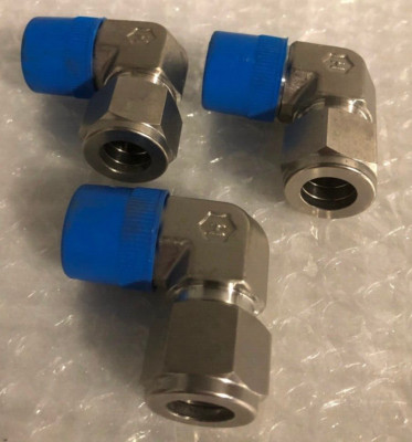 Lot of 3 Ham-Let NOS 316 Stainless Steel SS 1/2'' Tube X 1/2'' 90' Pipe Elbow