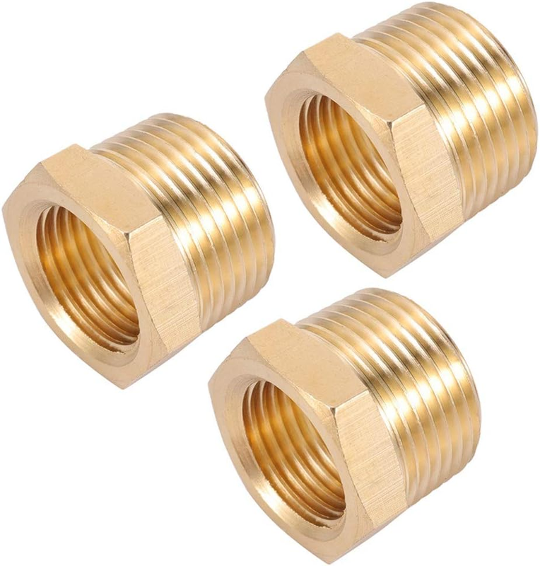 Brass Pipe Fitting,3/4 Inch NPT Male to 1/2 Inch NPT Female Brass Pipe Hose Tube