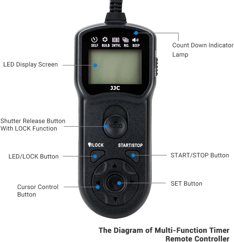 Intervalometer Timer Remote Control Shutter Release for Canon EOS Rebel T6 T7 20