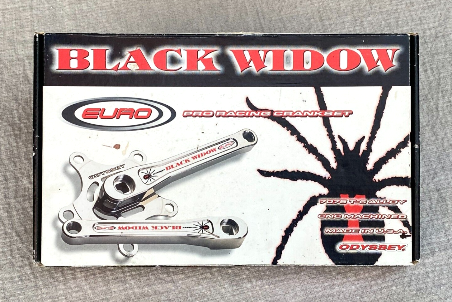 貴重 bmx クランク Odyssey black widow ビンテージ vtg Odyssey Black Widow Crank Set 2 Piece Old School BMX OG